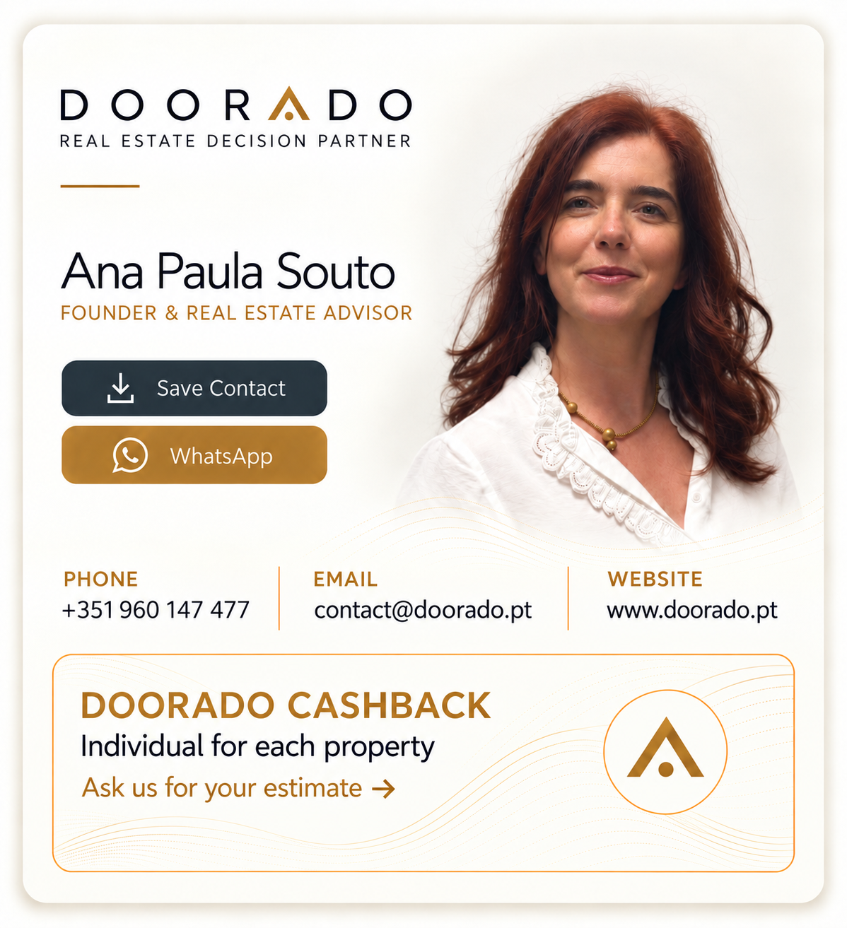 Ana Paula Souto, Founder and Real Estate Advisor at DOORADO